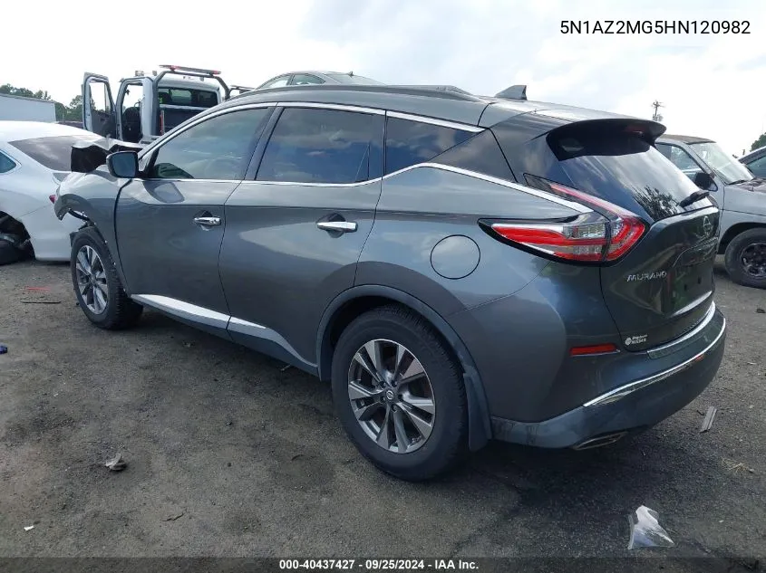 5N1AZ2MG5HN120982 2017 Nissan Murano Sv