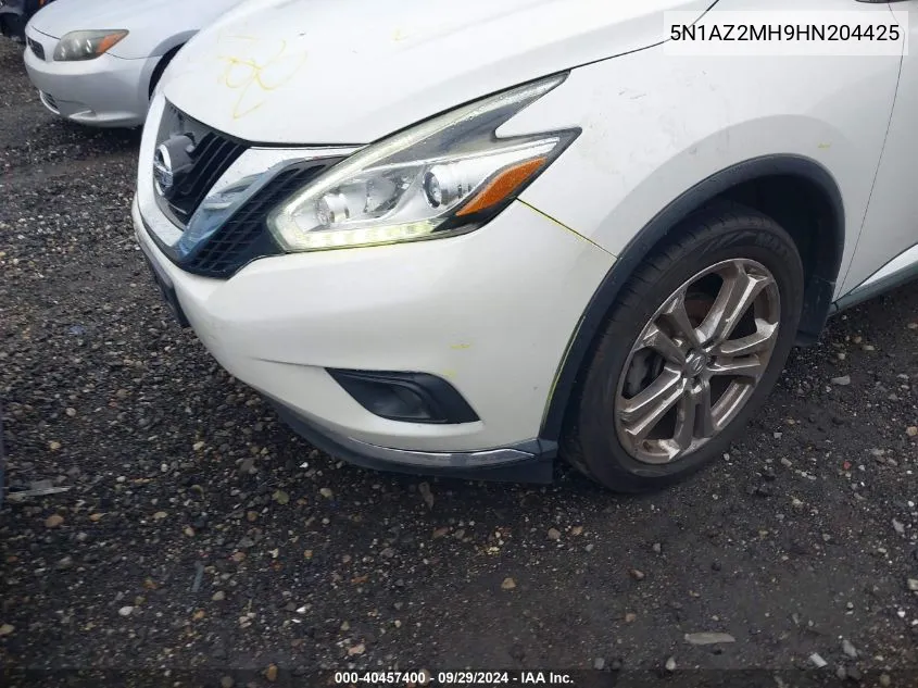 2017 Nissan Murano Platinum VIN: 5N1AZ2MH9HN204425 Lot: 40457400