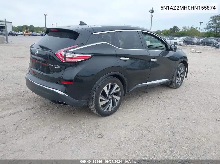 2017 Nissan Murano Platinum VIN: 5N1AZ2MH0HN155874 Lot: 40465845