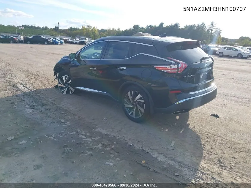 5N1AZ2MH3HN100707 2017 Nissan Murano Platinum