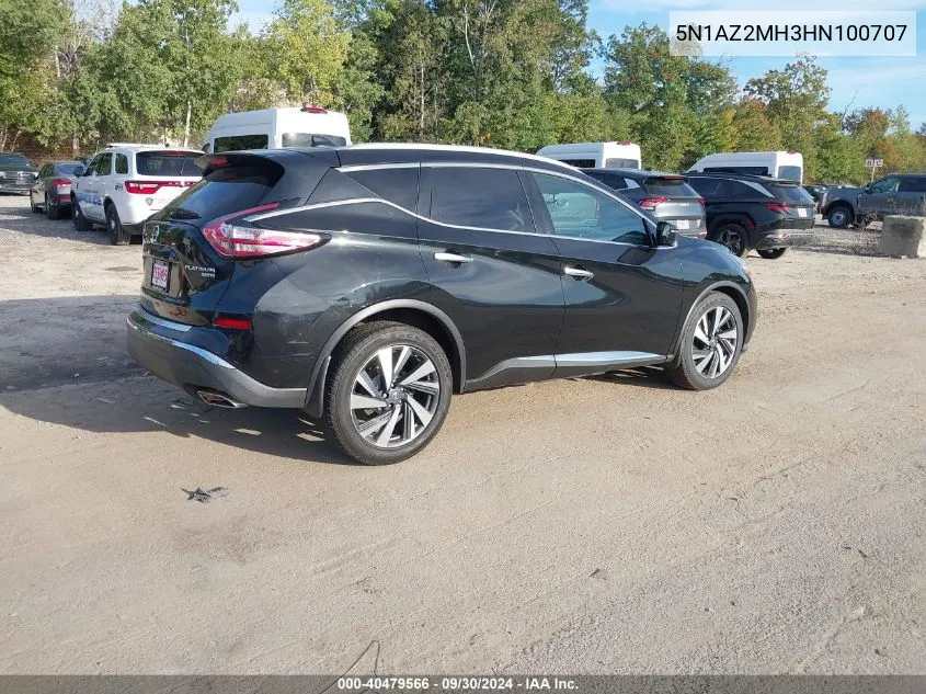 5N1AZ2MH3HN100707 2017 Nissan Murano Platinum