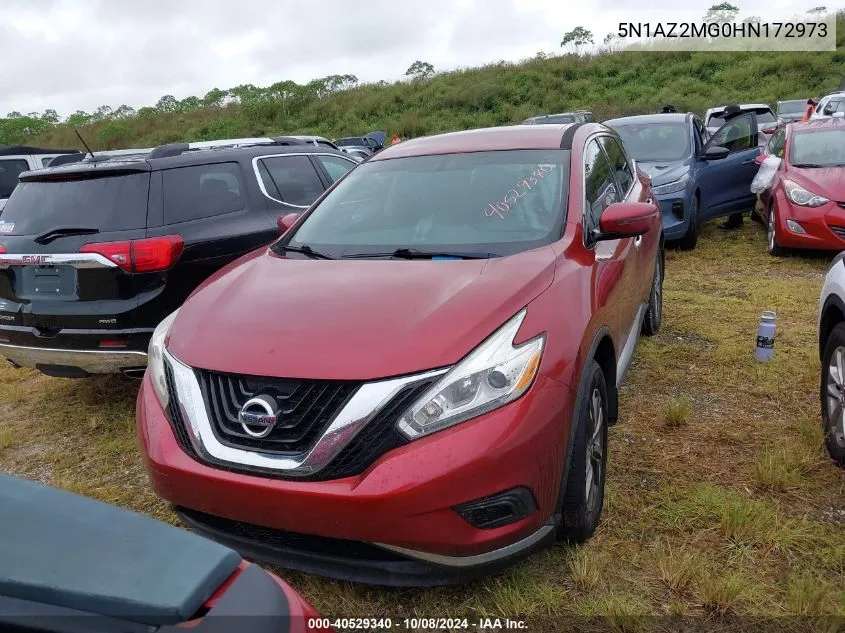 5N1AZ2MG0HN172973 2017 Nissan Murano S/Sl/Sv/Platinum