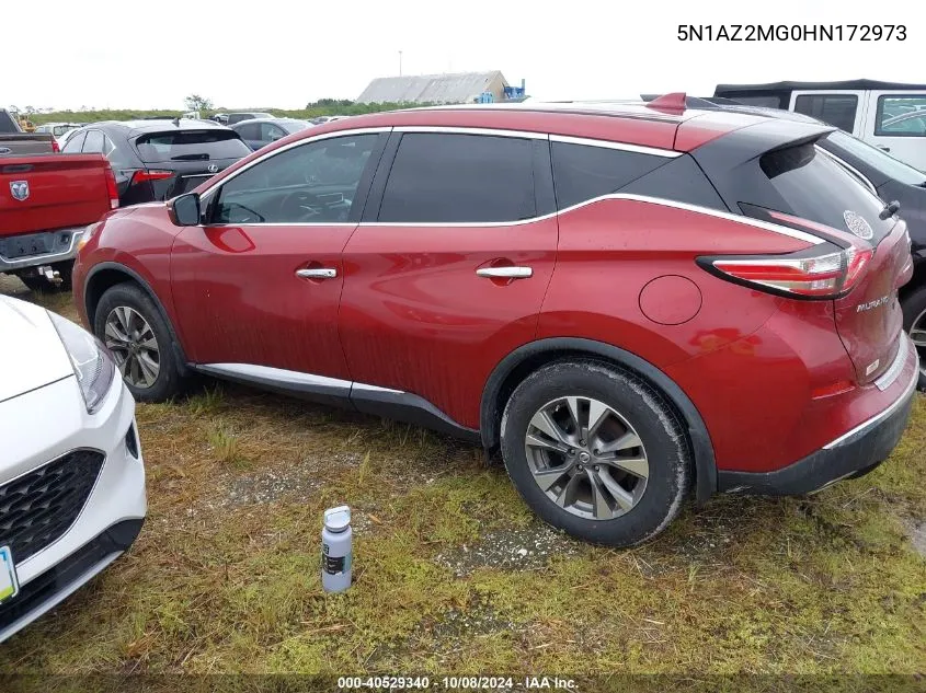 5N1AZ2MG0HN172973 2017 Nissan Murano S/Sl/Sv/Platinum