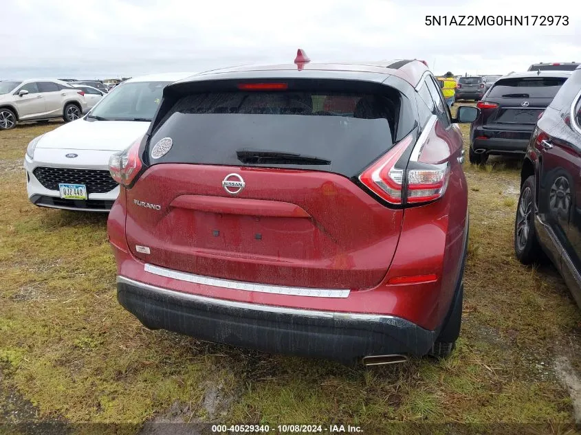 5N1AZ2MG0HN172973 2017 Nissan Murano S/Sl/Sv/Platinum