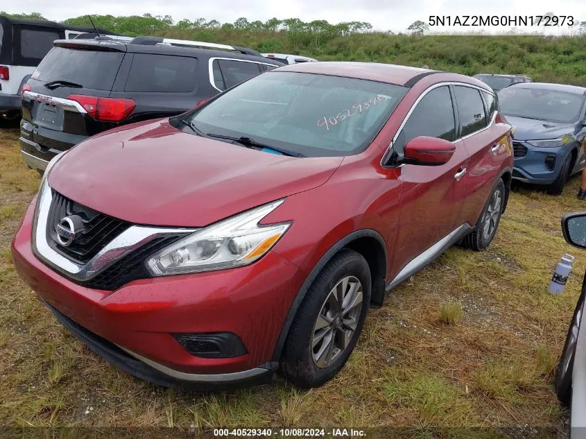 5N1AZ2MG0HN172973 2017 Nissan Murano S/Sl/Sv/Platinum