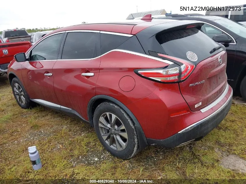 5N1AZ2MG0HN172973 2017 Nissan Murano S/Sl/Sv/Platinum