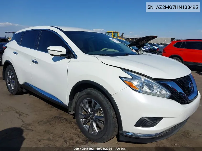 5N1AZ2MG7HN138495 2017 Nissan Murano S