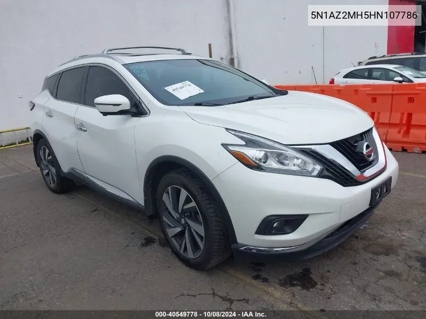 2017 Nissan Murano Platinum VIN: 5N1AZ2MH5HN107786 Lot: 40549778