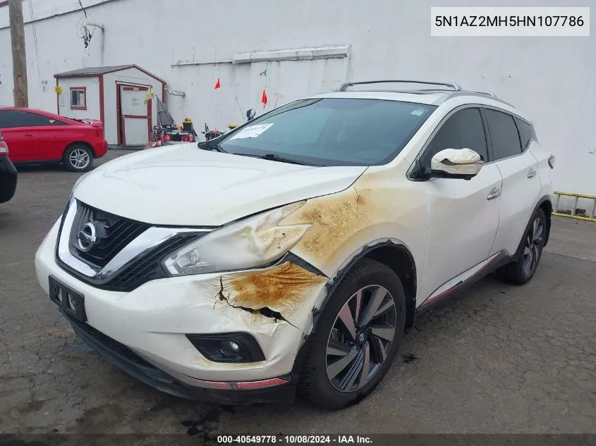 2017 Nissan Murano Platinum VIN: 5N1AZ2MH5HN107786 Lot: 40549778