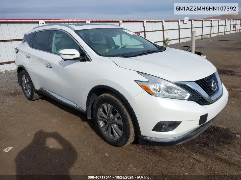 2017 Nissan Murano Sl VIN: 5N1AZ2MH6HN107392 Lot: 40717541