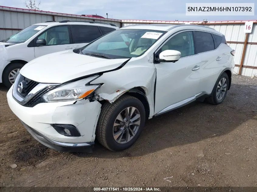 2017 Nissan Murano Sl VIN: 5N1AZ2MH6HN107392 Lot: 40717541