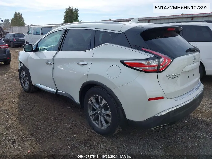 2017 Nissan Murano Sl VIN: 5N1AZ2MH6HN107392 Lot: 40717541