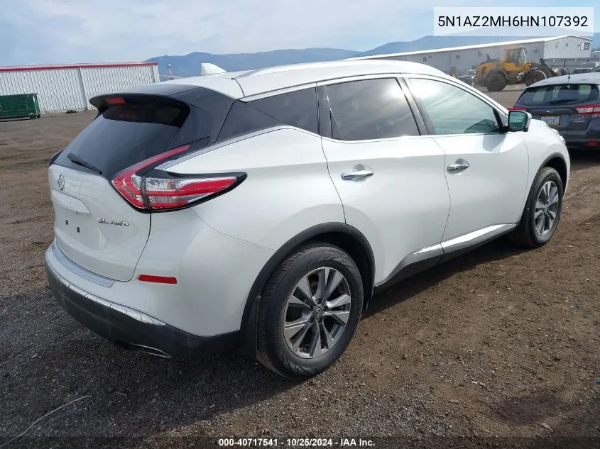 2017 Nissan Murano Sl VIN: 5N1AZ2MH6HN107392 Lot: 40717541