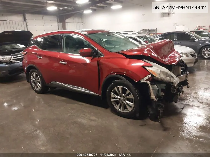 5N1AZ2MH9HN144842 2017 Nissan Murano Sl