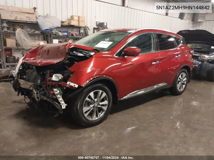 5N1AZ2MH9HN144842 2017 Nissan Murano Sl