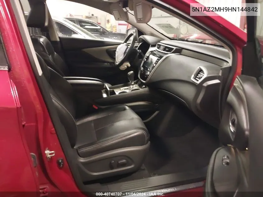 5N1AZ2MH9HN144842 2017 Nissan Murano Sl