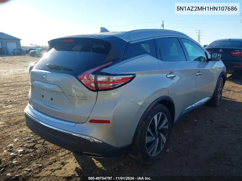 2017 Nissan Murano Platinum VIN: 5N1AZ2MH1HN107686 Lot: 40754797