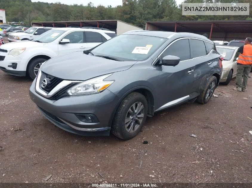 5N1AZ2MG3HN182963 2017 Nissan Murano Sl