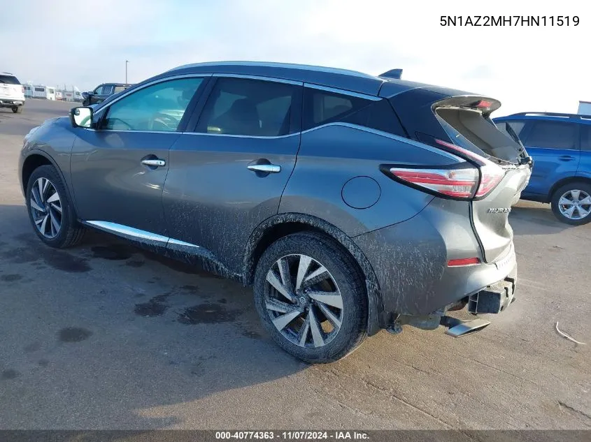 2017 Nissan Murano Sv VIN: 5N1AZ2MH7HN11519 Lot: 40774363