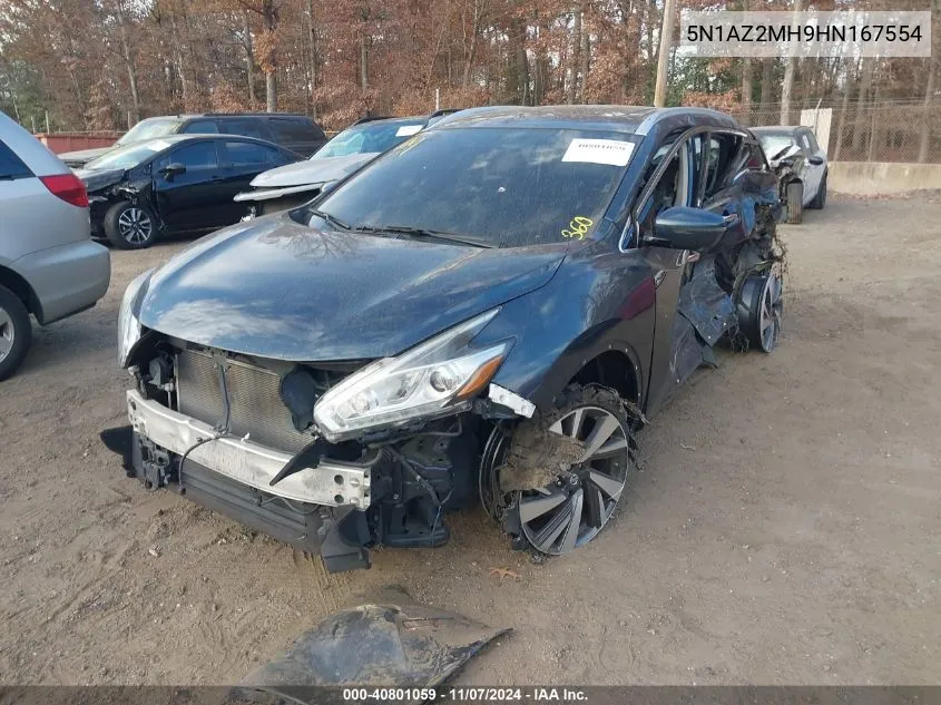 2017 Nissan Murano Platinum VIN: 5N1AZ2MH9HN167554 Lot: 40801059