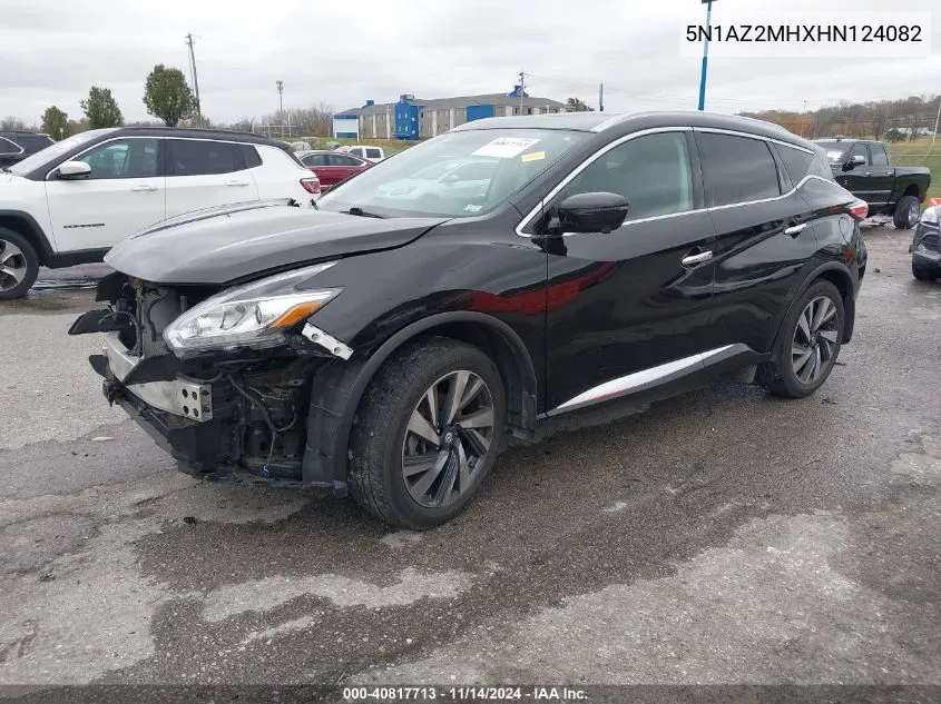 5N1AZ2MHXHN124082 2017 Nissan Murano Platinum