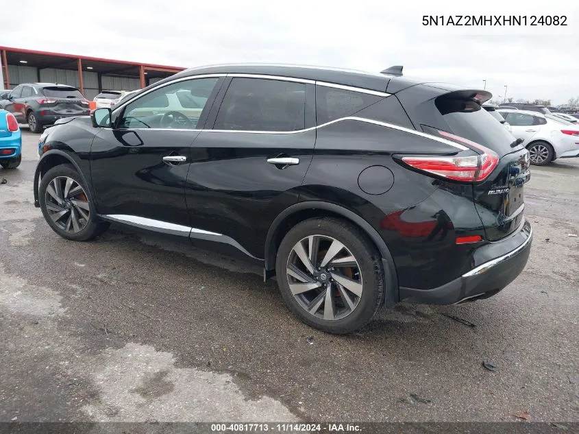 5N1AZ2MHXHN124082 2017 Nissan Murano Platinum