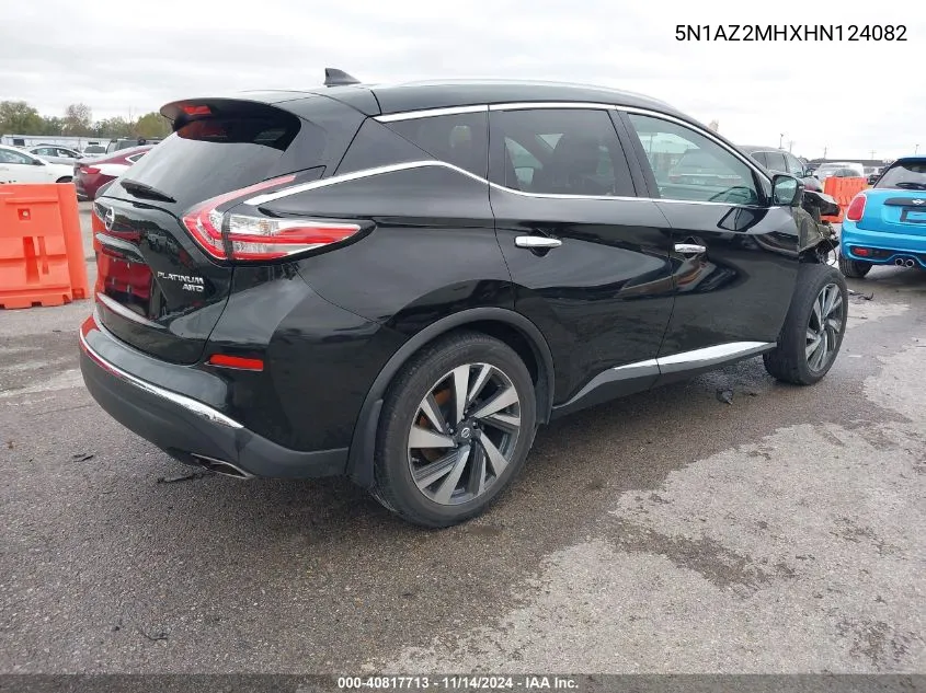 5N1AZ2MHXHN124082 2017 Nissan Murano Platinum