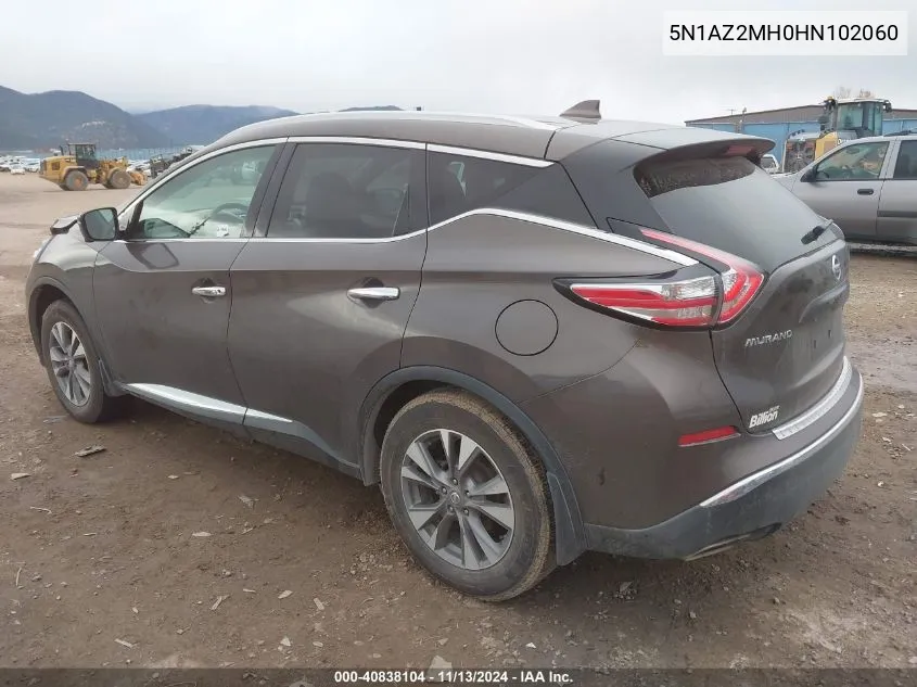 5N1AZ2MH0HN102060 2017 Nissan Murano Sl