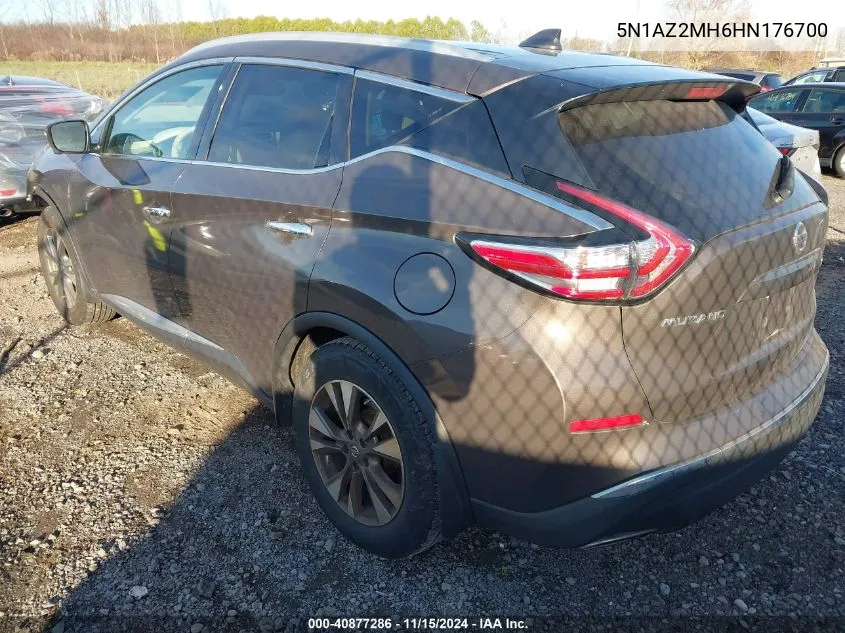 2017 Nissan Murano Platinum/S/Sl/Sv VIN: 5N1AZ2MH6HN176700 Lot: 40877286