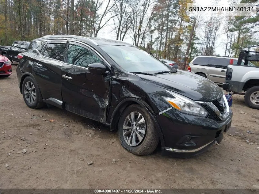 2017 Nissan Murano Sl VIN: 5N1AZ2MH6HN140134 Lot: 40907407