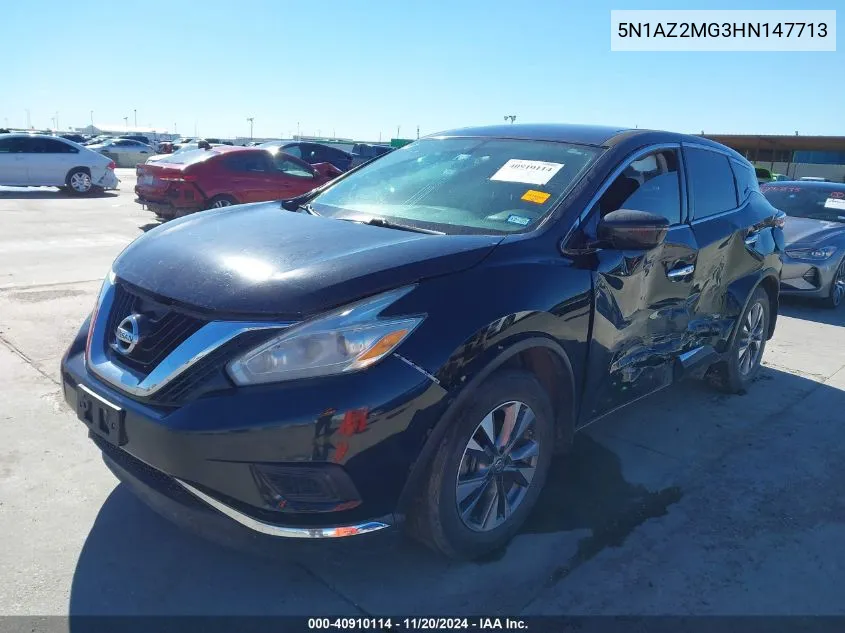 2017 Nissan Murano S VIN: 5N1AZ2MG3HN147713 Lot: 40910114