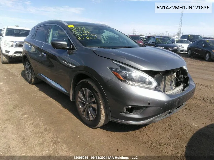 2018 Nissan Murano VIN: 5N1AZ2MH1JN121836 Lot: 12095035