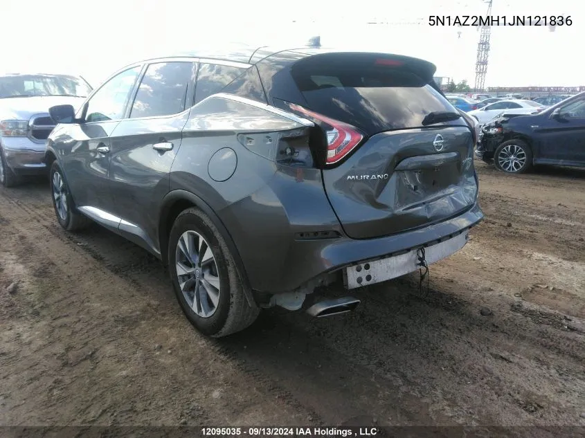 2018 Nissan Murano VIN: 5N1AZ2MH1JN121836 Lot: 12095035