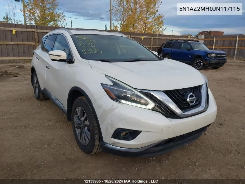 2018 Nissan Murano VIN: 5N1AZ2MH0JN117115 Lot: 12139985