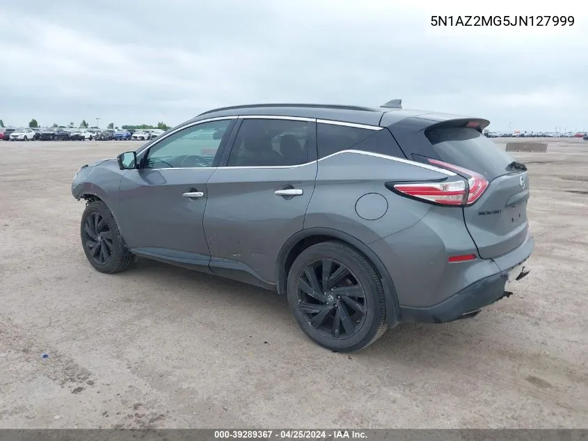 2018 Nissan Murano Sl VIN: 5N1AZ2MG5JN127999 Lot: 39289367