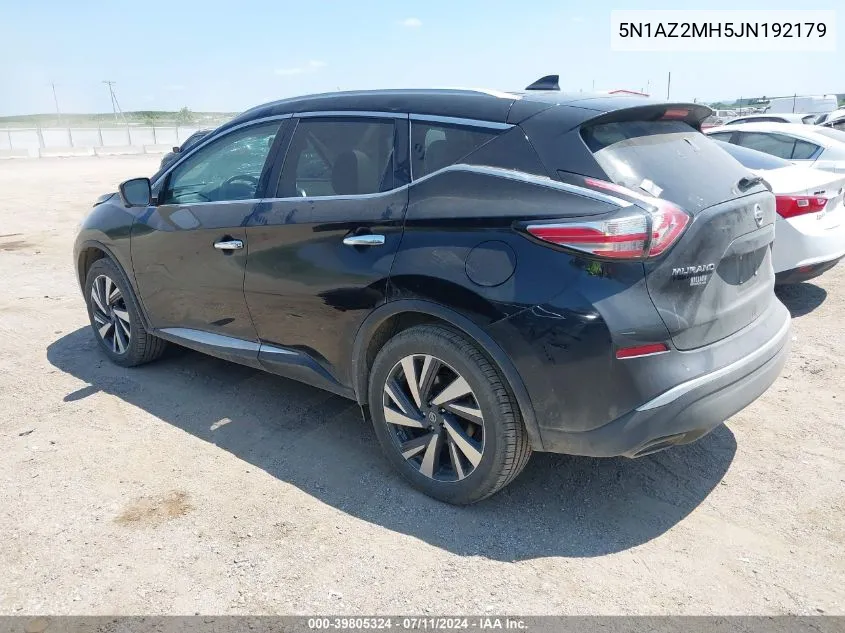 2018 Nissan Murano Platinum VIN: 5N1AZ2MH5JN192179 Lot: 39805324