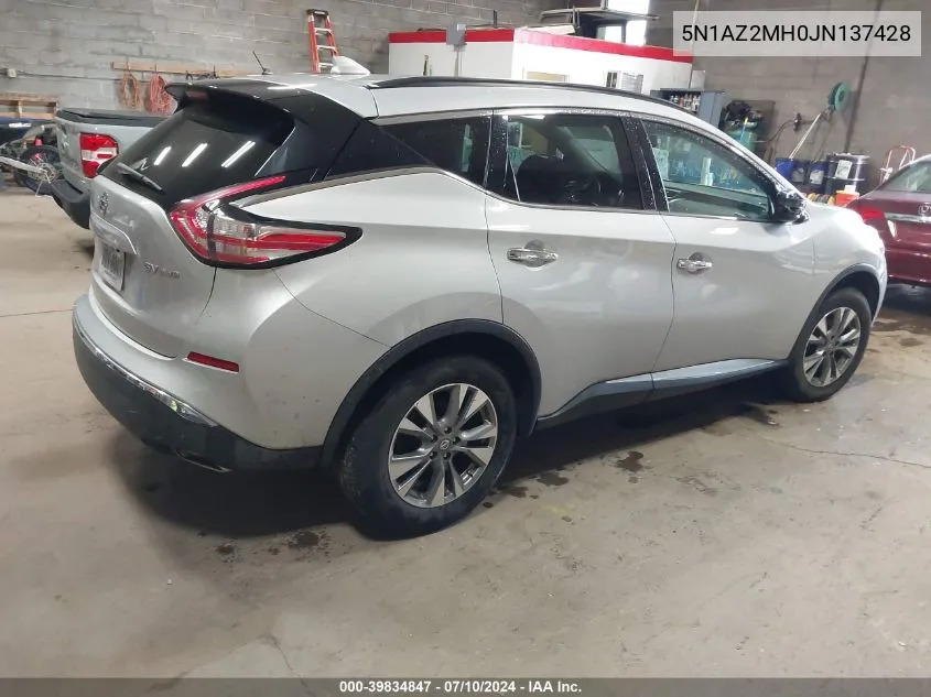 5N1AZ2MH0JN137428 2018 Nissan Murano Sv