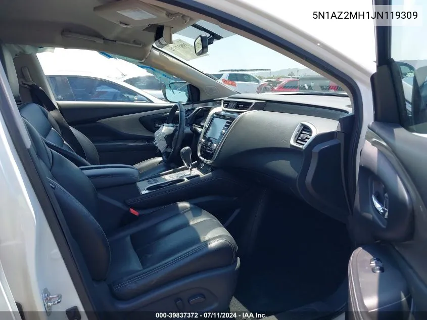 5N1AZ2MH1JN119309 2018 Nissan Murano Sl