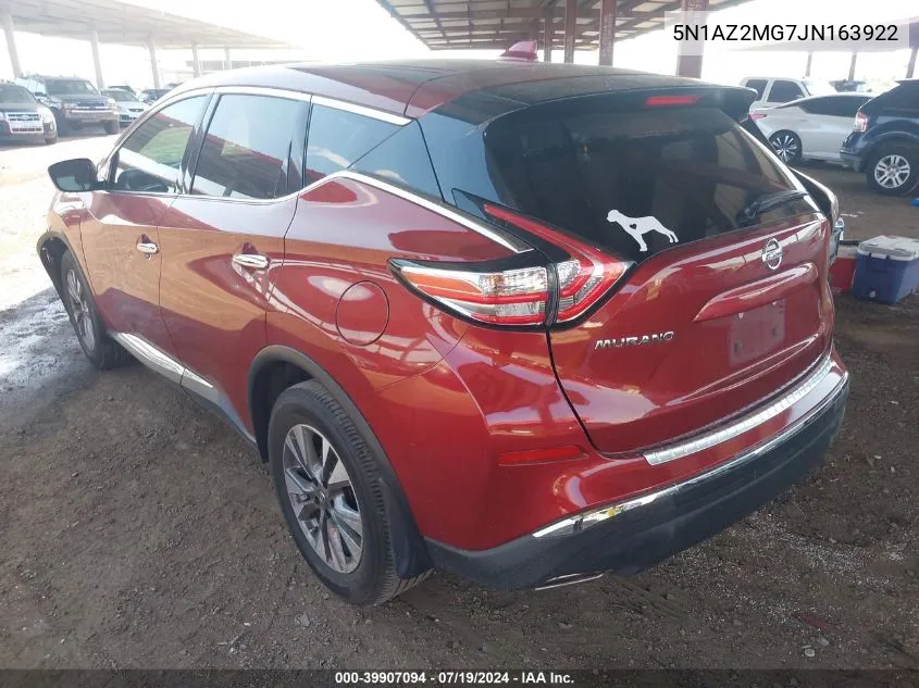 2018 Nissan Murano S VIN: 5N1AZ2MG7JN163922 Lot: 39907094