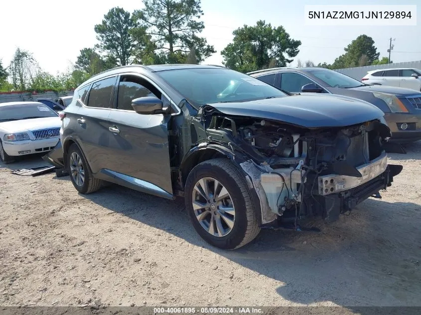 5N1AZ2MG1JN129894 2018 Nissan Murano Sv