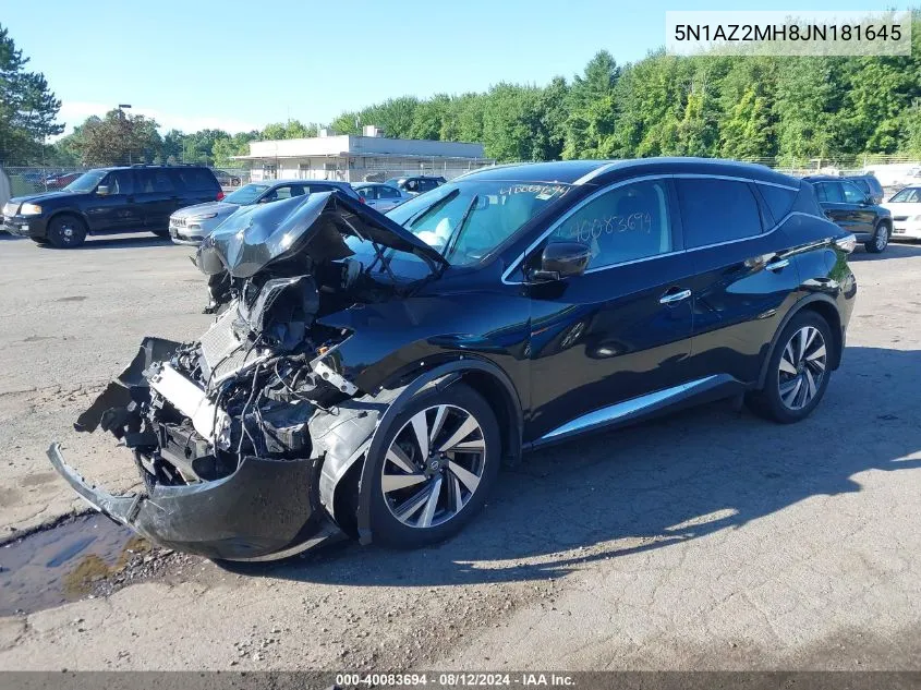 2018 Nissan Murano Platinum VIN: 5N1AZ2MH8JN181645 Lot: 40083694