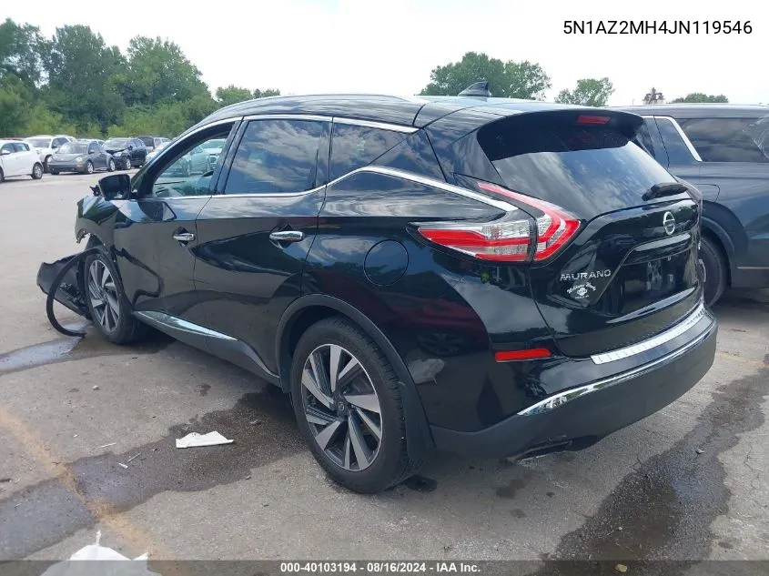 5N1AZ2MH4JN119546 2018 Nissan Murano Platinum