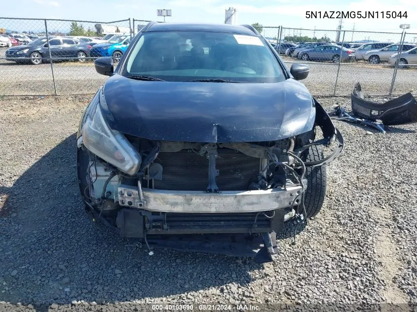 5N1AZ2MG5JN115044 2018 Nissan Murano Sv