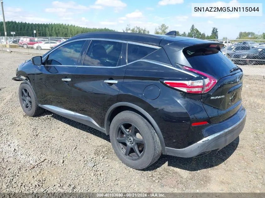 5N1AZ2MG5JN115044 2018 Nissan Murano Sv