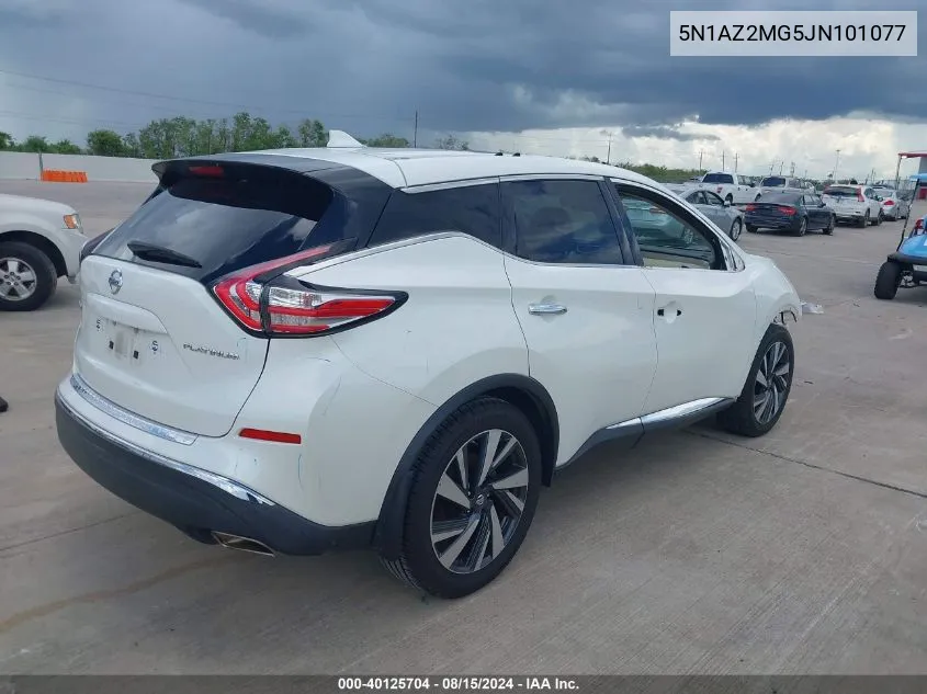 5N1AZ2MG5JN101077 2018 Nissan Murano Platinum