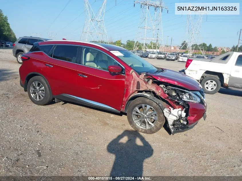 2018 Nissan Murano Sl VIN: 5N1AZ2MH1JN163326 Lot: 40151815