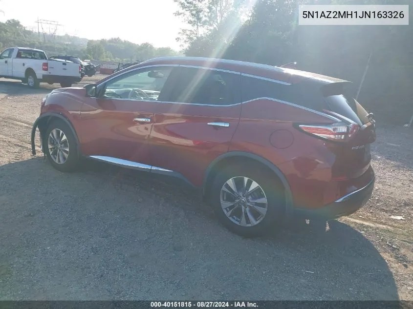 2018 Nissan Murano Sl VIN: 5N1AZ2MH1JN163326 Lot: 40151815