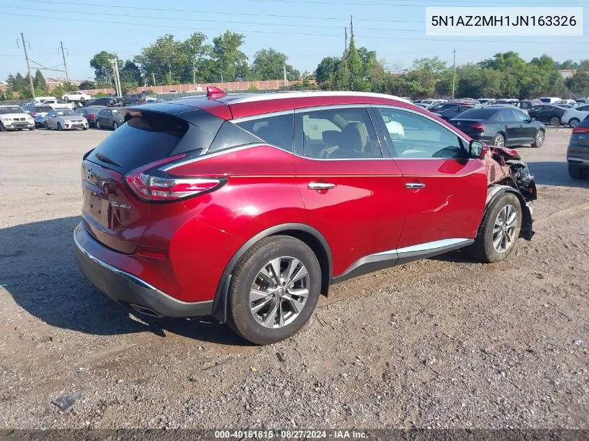 2018 Nissan Murano Sl VIN: 5N1AZ2MH1JN163326 Lot: 40151815