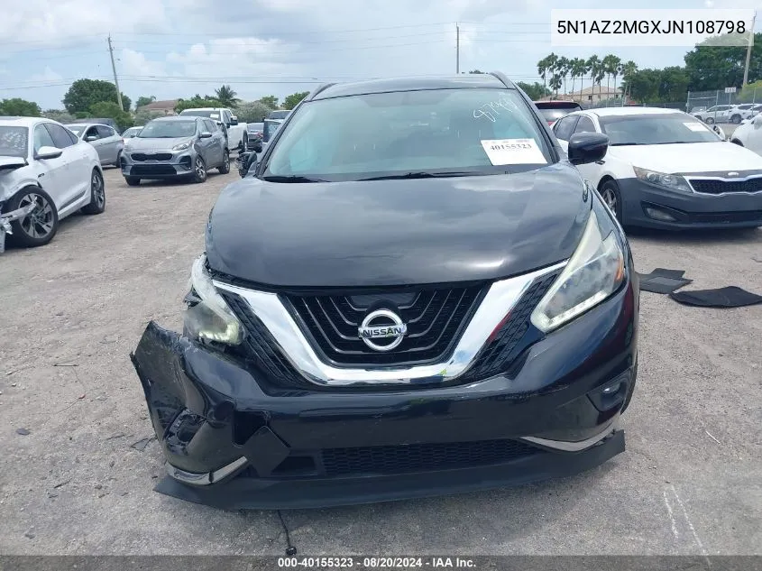 5N1AZ2MGXJN108798 2018 Nissan Murano Sv