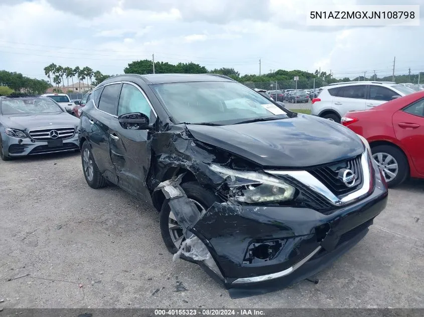 5N1AZ2MGXJN108798 2018 Nissan Murano Sv